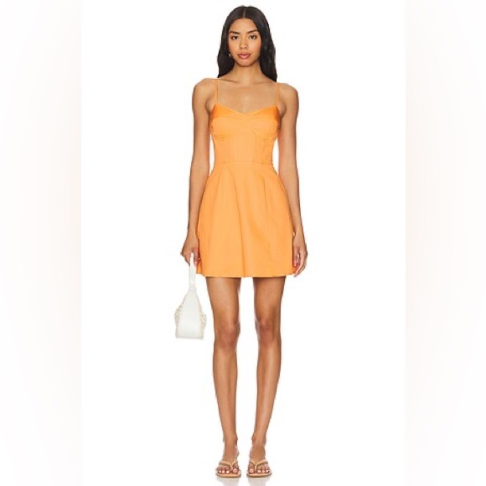 Favorite Daughter What’s Your Sign Mini Dress in Creamsicle Women’s 8 NEW